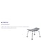 Flash Furniture 21-1/2" L, Plastic, Gray Bath & Shower Chair DC-HY3410L-GRY-GG - alternate 2